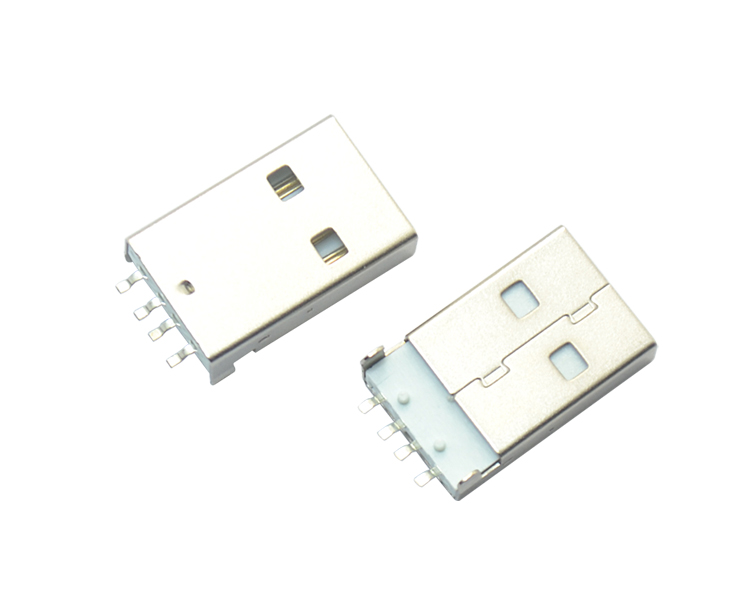 USB AM 4P SMT 白铁