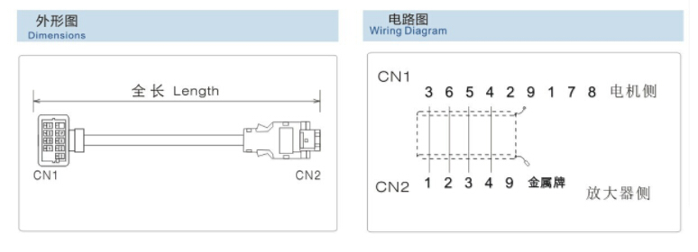 三菱伺服编码线外形图电路图